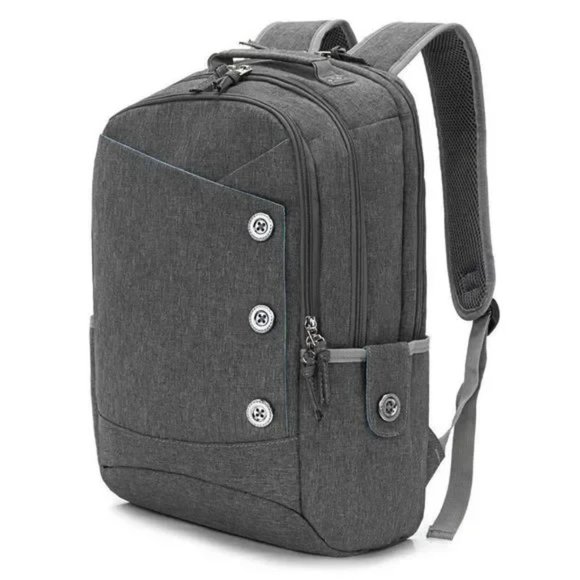 NEW Laptop Backpack fit 15.6inch, Grey - Picture 1 of 7